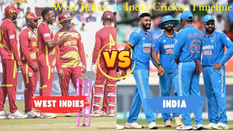 West Indies Cricket Team vs India National Cricket Team Timeline